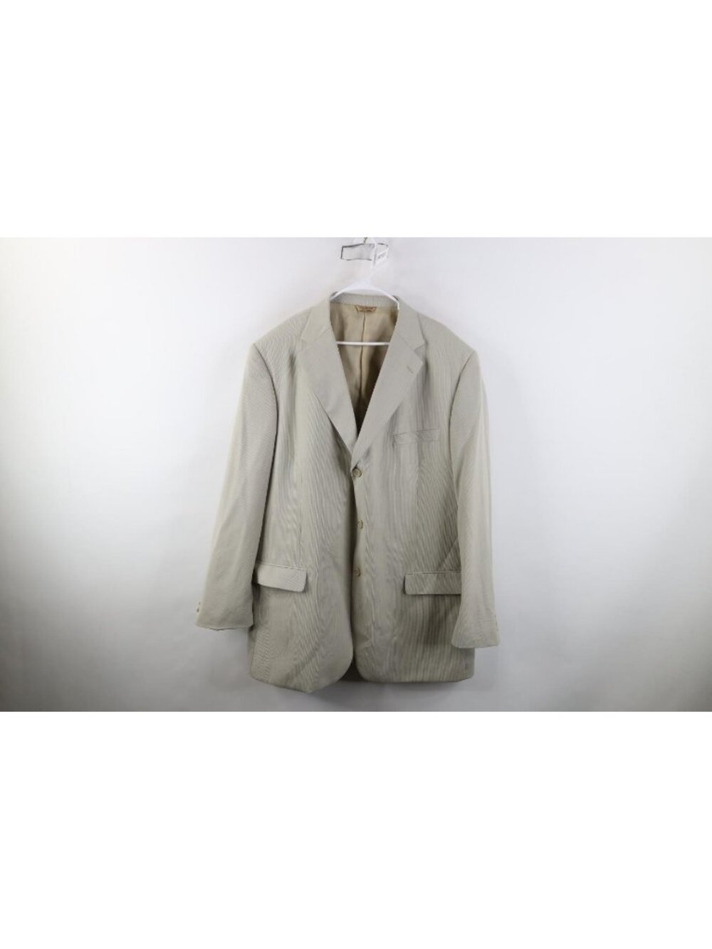 Vintage Streetwear Mens 50L Super 150s Thermal Knit Suit Coat Blazer Jacket